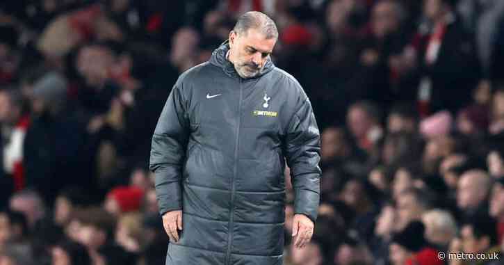 Ange Postecoglou rips into his Tottenham players after ‘unacceptable’ Arsenal defeat