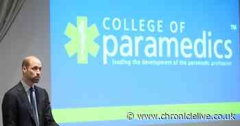 William becomes patron of paramedics' professional body and pays tribute to their work