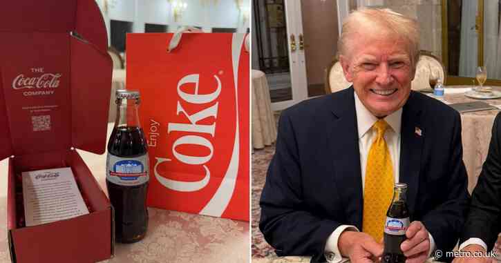 Coca-Cola gifts Donald Trump an inaugural Diet Coke bottle years after bashing him