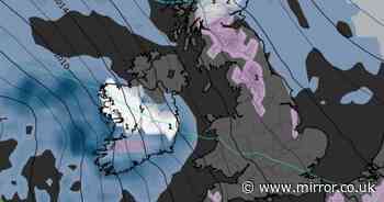 UK snow latest: Horror new maps show 373-mile snow bomb hitting Britain