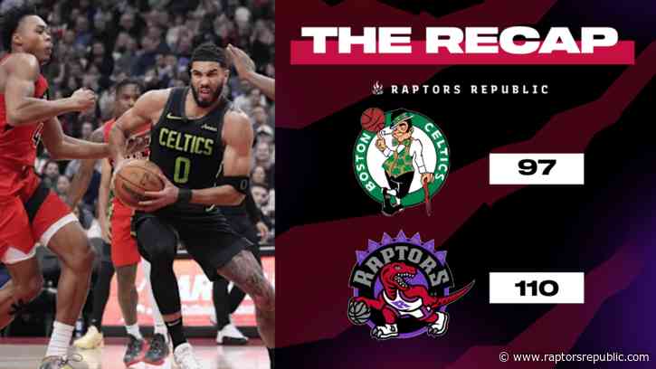 Raptors stun defending champion Celtics and extend win streak to two