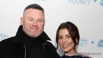 Coleen Rooney is supported by husband Wayne while attending the launch of her new wellness range - after reducing Cat Deeley to hysterics on This Morning