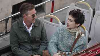 Timothée Chalamet and Edward Norton take the bus around Rome on A Complete Unknown tour after Hollywood star, 29, got a £65 fine for riding Lime bike into London premiere