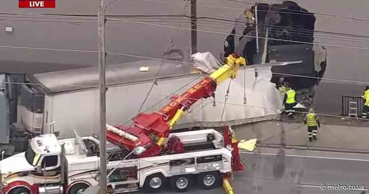 Bin lorry crashes into Target store and injures five