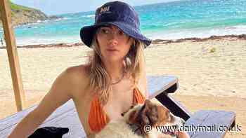 Suki Waterhouse shows off her incredible figure in a skimpy bikini during sun-soaked getaway - amid rumours she 'married fiancé Robert Pattinson in the Caribbean'