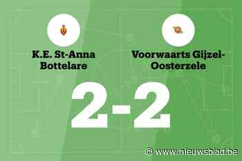 ESA Bottelare B en VW Gijzel-Oosterzele spelen 2-2