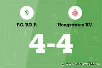 F.C. V.D.P. nog steeds zonder winst na gelijkspel tegen Hoogstraten