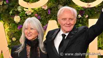 Anthony Hopkins is supported by wife Stella Arroyave at the Joy Awards in Saudi Arabia after his home burned down in the LA wildfires