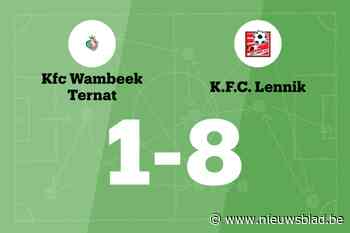 Vier opeenvolgende overwinningen voor Lennik na 1-8 zege tegen Wambeek Ternat B