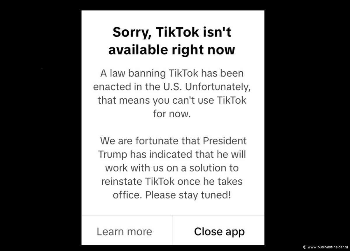 TikTok op zwart voor 170 miljoen Amerikaanse gebruikers: app vestigt hoop op Trump