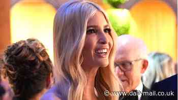 Ivanka Trump stuns in Oscar de la Renta as she hugs Lauren Sanchez during candlelight dinner in Washington DC