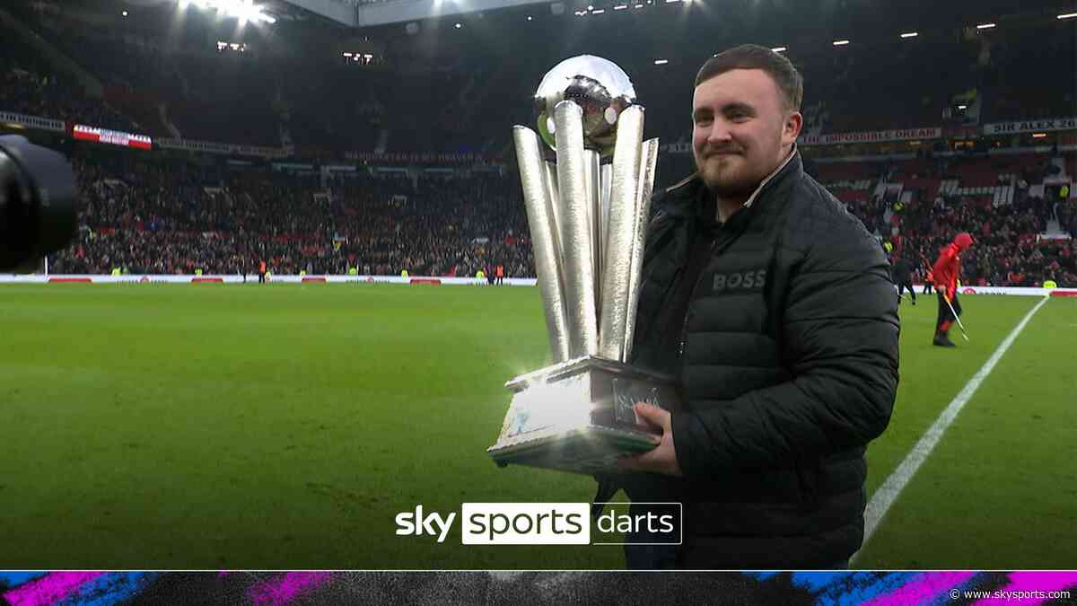 'Only one Luke Littler!' | Old Trafford sing at Littler as he parades WDC trophy!