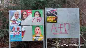 Landkreis Landsberg: Wahlplakate demokratischer Parteien verunstaltet