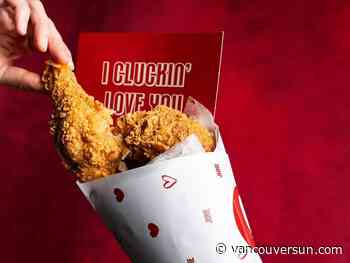 Nothing says 'I love you, my Valentine' like a bouquet of Vancouver fried chicken