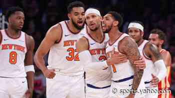 Knicks' defense prevails in physical 119-110 win over Hawks