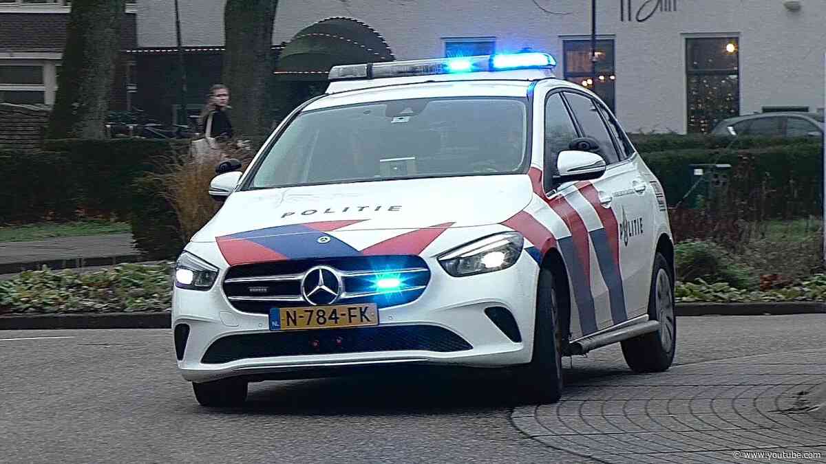 Ambulance 10-183 en 2 politie eenheden met Spoed naar een aanrijding in Heiloo