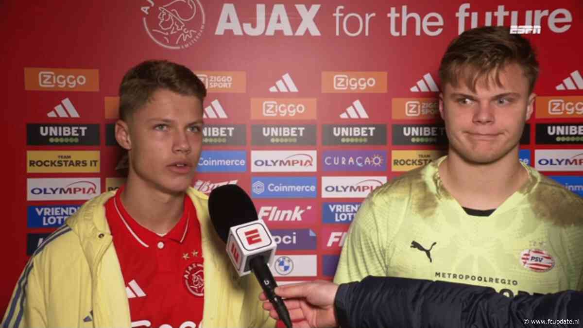 Broederstrijd bij Jong Ajax - Jong PSV resulteert in hilarisch interview