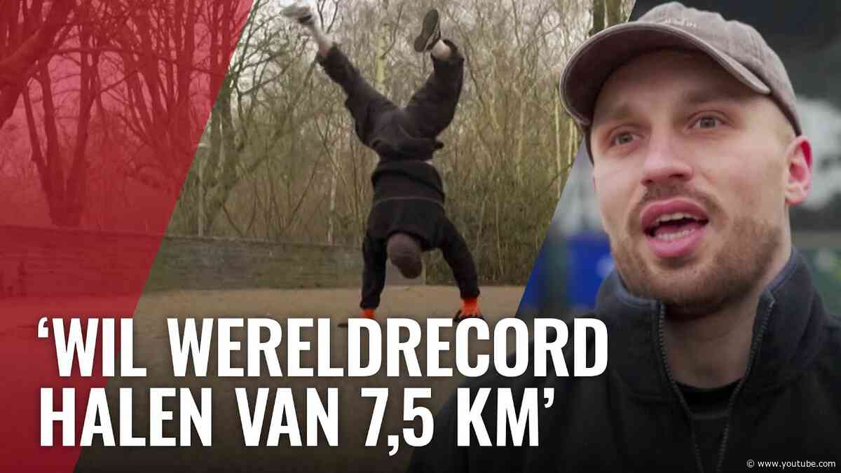 Jeroen loopt kilometer op zijn handen voor mentale gezondheid jongeren