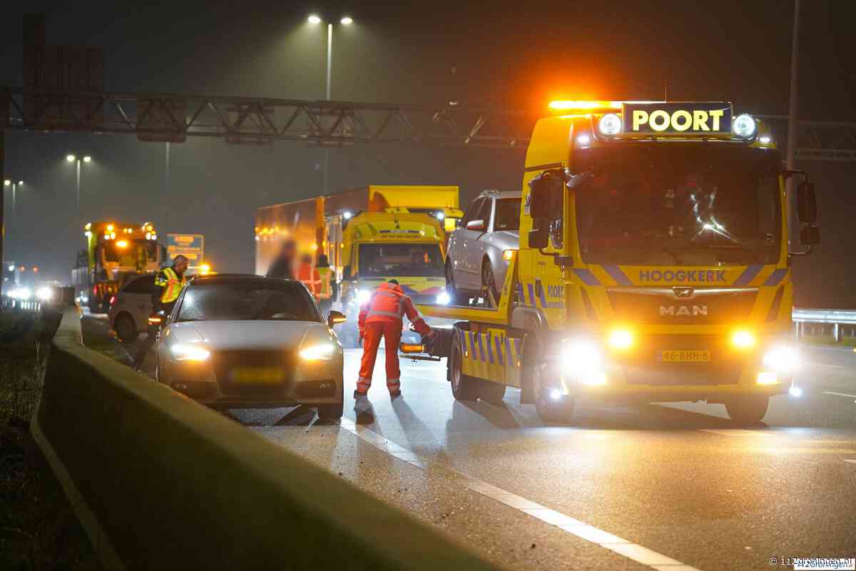 Ongeval op de A7 tussen Groningen-West en Hoogkerk