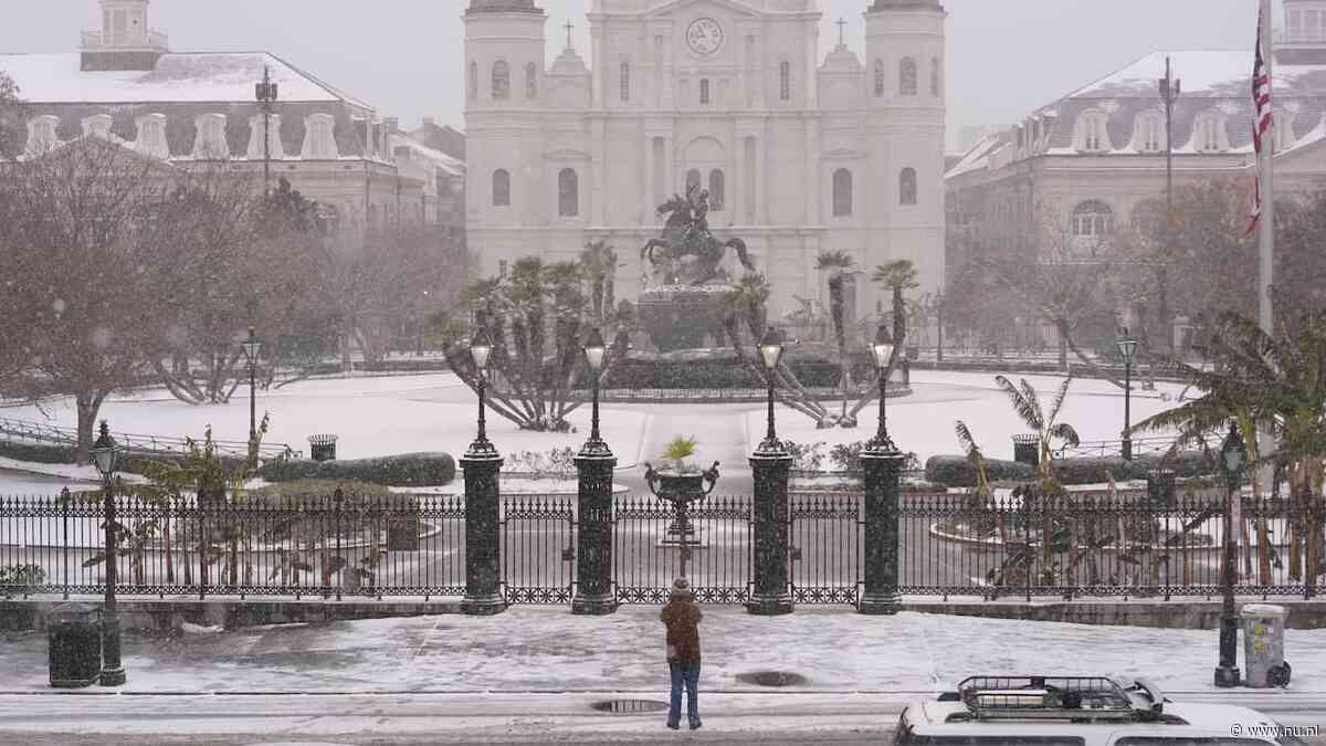 Zeldzame winterstorm in zuiden VS, eerste sneeuw in New Orleans sinds 2009