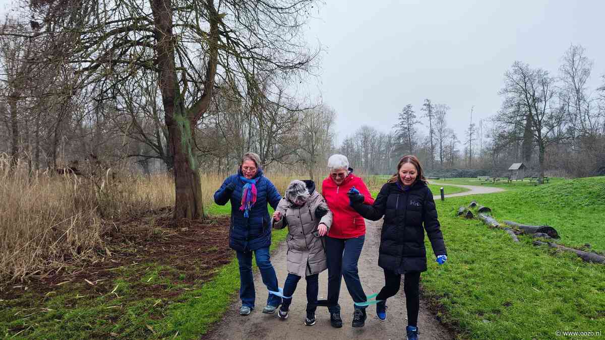 Wandelen van blauw naar groen