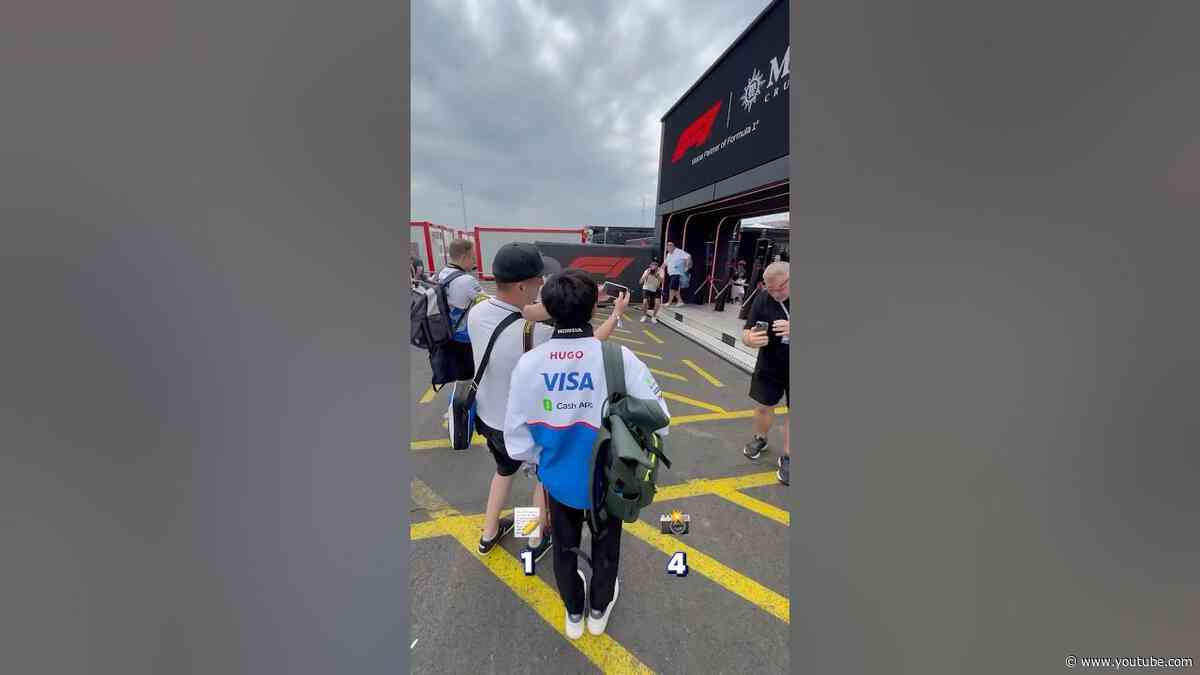 How an #F1 Driver really pulls up to the paddock 📸✍️ #VCARB #YukiTsunoda