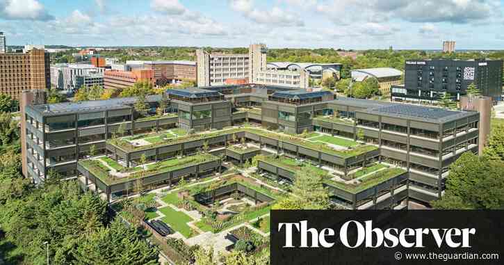 ‘A slice of 1970s Babylon restored’: living the office dream at the Hanging Gardens of Basingstoke