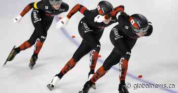 Canadian women claim World Cup speedskating sprint gold, Stolz completes hat trick