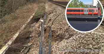 Updates as landslip causes all-day train delays