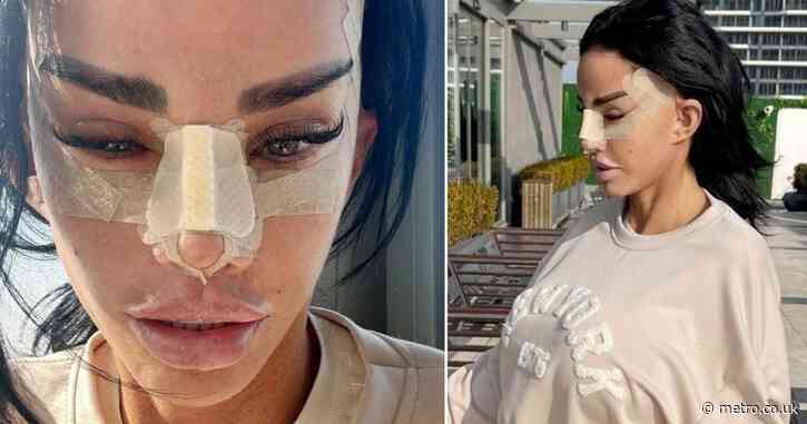 Katie Price reveals bandaged and painfully tight face after more cosmetic surgery in Turkey