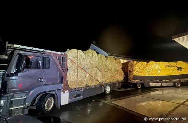 POL-LDK: ++Überladener Holztransporter - 1.050 Euro für vier Heuballen - Transporteur ohne gültige Fahrerlaubnis+Zeugen nach Unfallfluchten gesucht++