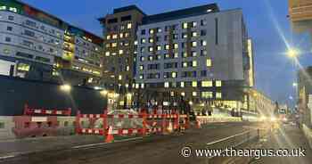 Roadworks outside the Royal Sussex Hospital set to finish tomorrow