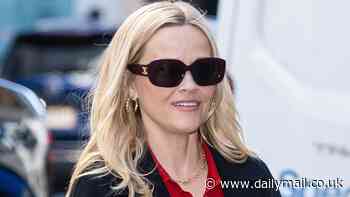 Reese Witherspoon is ready for Valentine's Day with a red blouse amid You're Cordially Invited press flurry