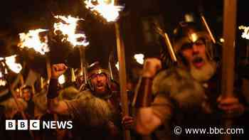 Europe's biggest fire festival lights up Shetland