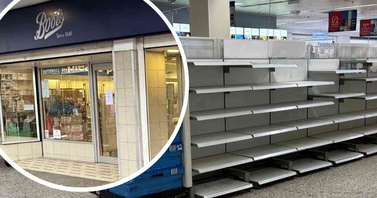 Shelves stripped in Middlesbrough Boots store ahead of temporary closure