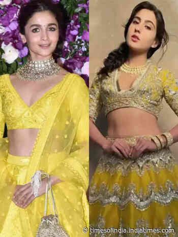 Best yellow lehengas for Basant Panchami 2025