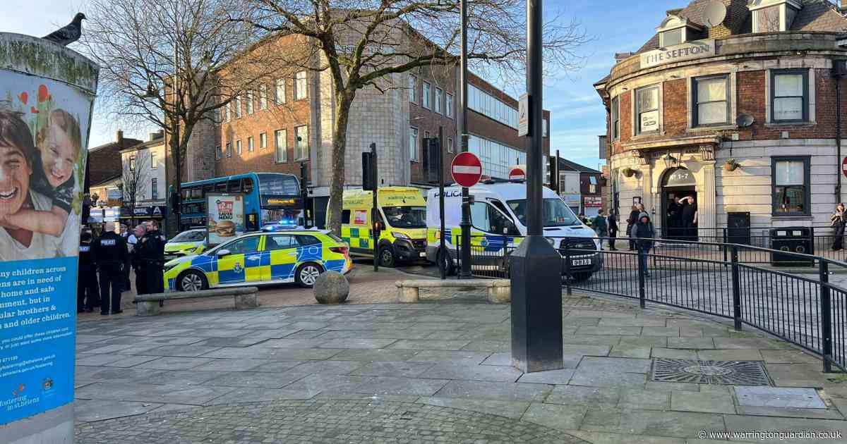 Warrington man arrested after huge police presence in St Helens town centre