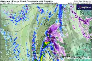 UK weather maps show 'alarming' snow blizzard in February with just two regions spared