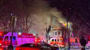 Windsor firefighters battle fourplex blaze on Cameron Avenue Wednesday night