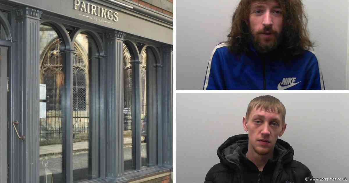 Bungling burglars jailed for raid at York wine bar that left £5,000 damage