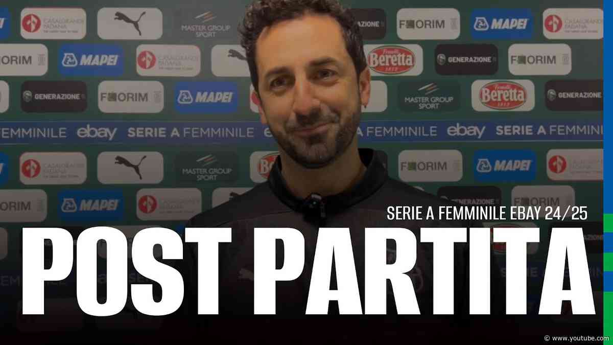 Serie A Femminile eBay | Le parole di mister Rossi post Sassuolo Milan