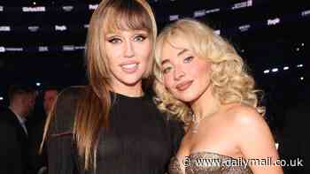 Sabrina Carpenter, 25, reunites with her idol Miley Cyrus at Grammys after first meeting 15 years ago