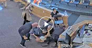 Surveillance Video Shows Brawl in New Mexico Courtroom