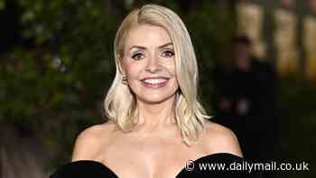 Holly Willoughby wows in a plunging black dress as she joins Lottie Moss, Una Healy and Mel B at the premiere of new Netflix series Celebrity Bear Hunt