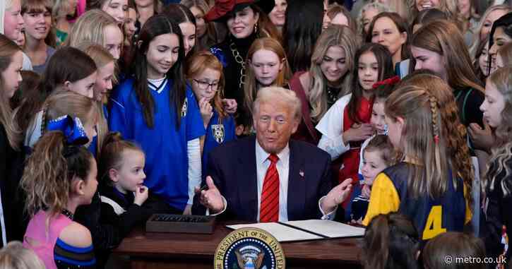 Donald Trump bans transgender athletes from women’s sports and warns schools that disobey