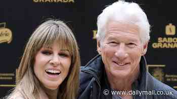 Richard Gere, 75, cosies up to wife Alejandra Silva, 41, during loved-up appearance at the Goya Awards - after revealing they're 'happier than ever' living in Madrid