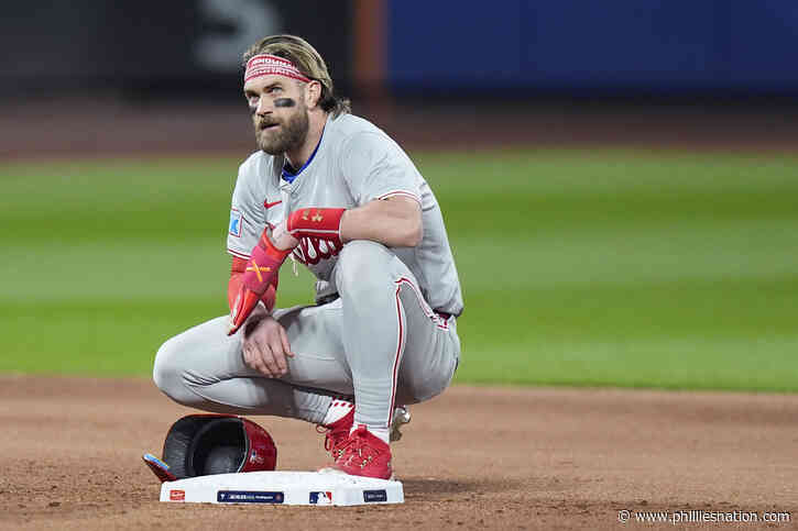 Bryce Harper exits after scary hit by pitch, but appears OK