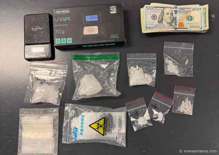 Alleged meth dealer arrested after a traffic stop in Anaheim