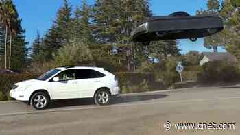 Flying Car Prototype Flies Over a Stopped Car video