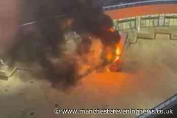 Huge bus fire erupts as Stockport Interchange closed by emergency services